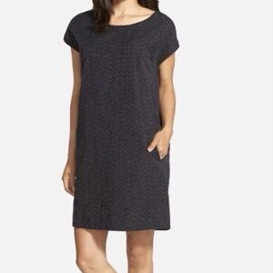 Eileen Fisher Textured Navy Shift Dress